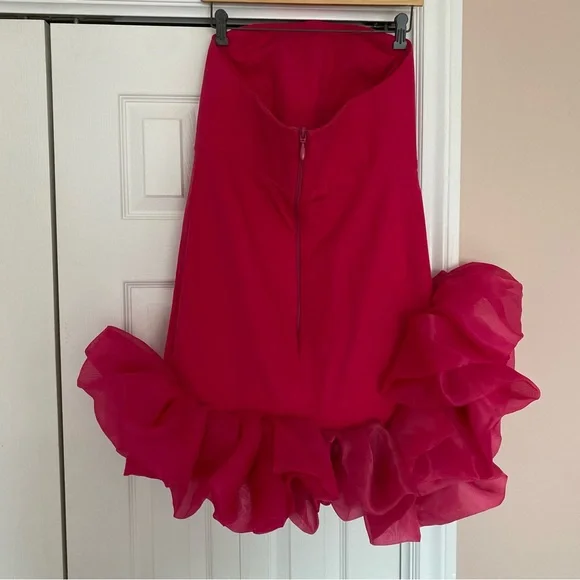 OOAK Strapless Fuchsia Dress - Picture 6 of 8